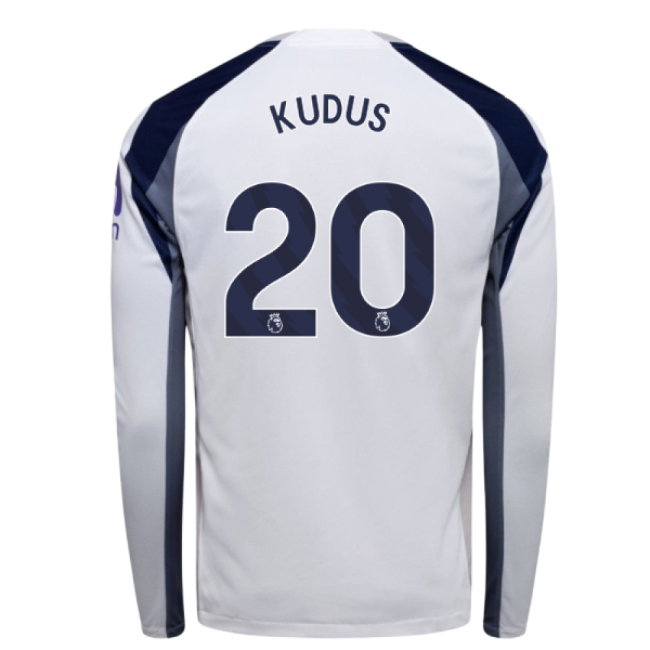 2025-2026 Tottenham Long Sleeve Home Shirt (Kudus 20)-SoccerKits Hub | Buy Soccer Jerseys Online